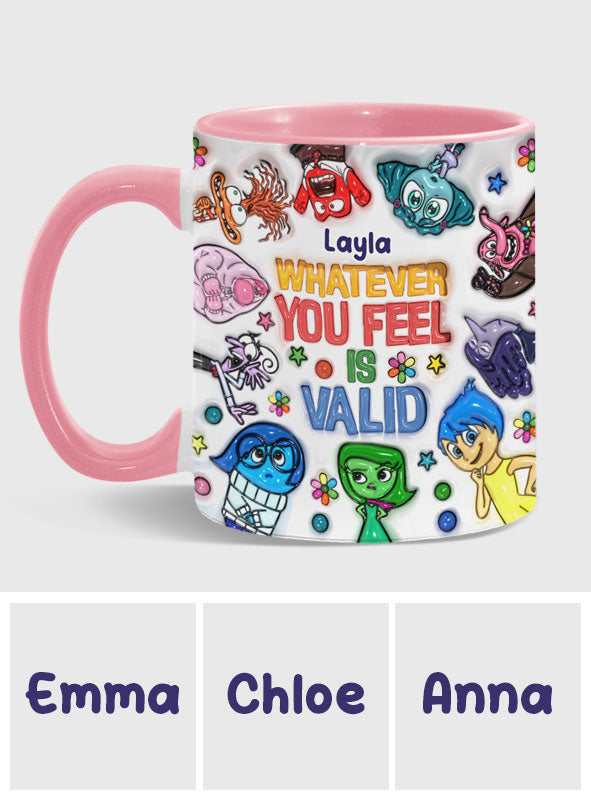 It's Ok To Feel All The Feels - Personalized Accent Mug