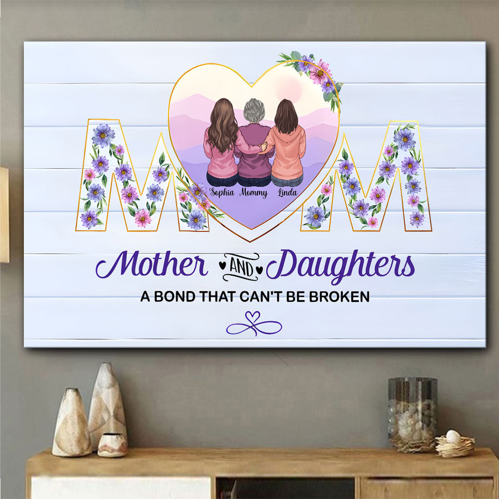 Mother And Daughters - Personalized Mother Canvas And Poster