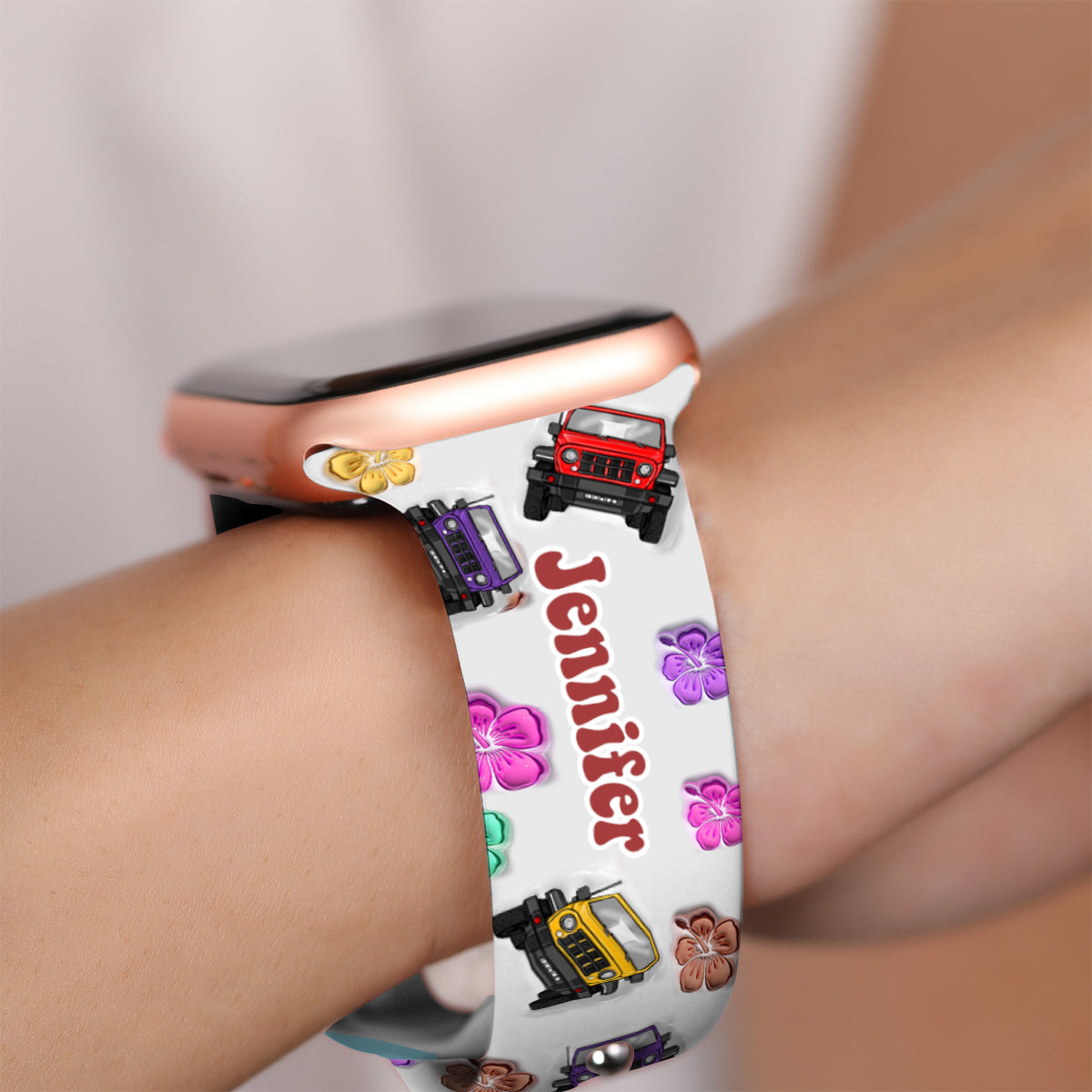 Summer Vibes I Love My J**p - Personalized Car Apple Watch Band