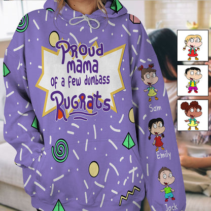 Proud Mama Of A Few Kids - Personalized 90's Cartoon All Over Shirt