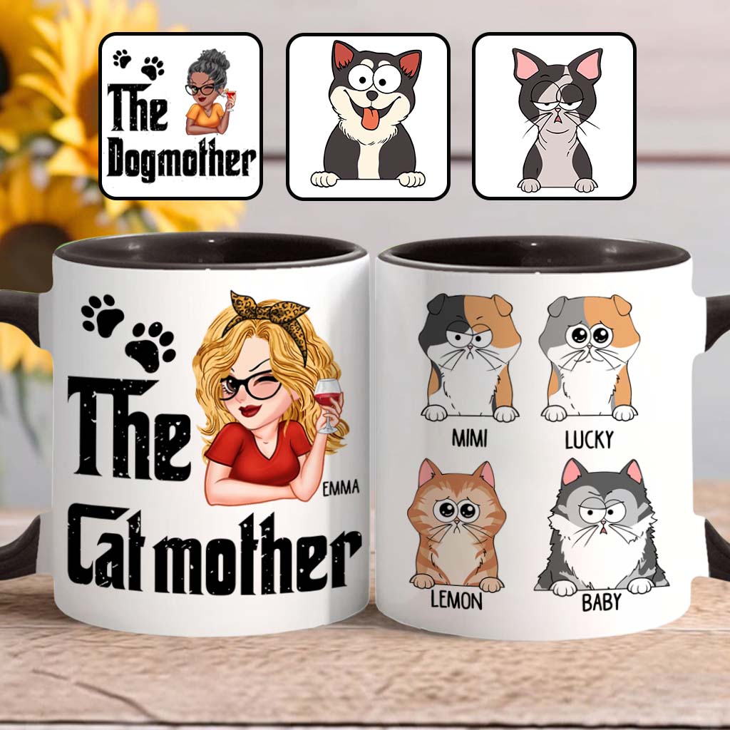 The Cat/Dog Mother - Personalized Mother Accent Mug