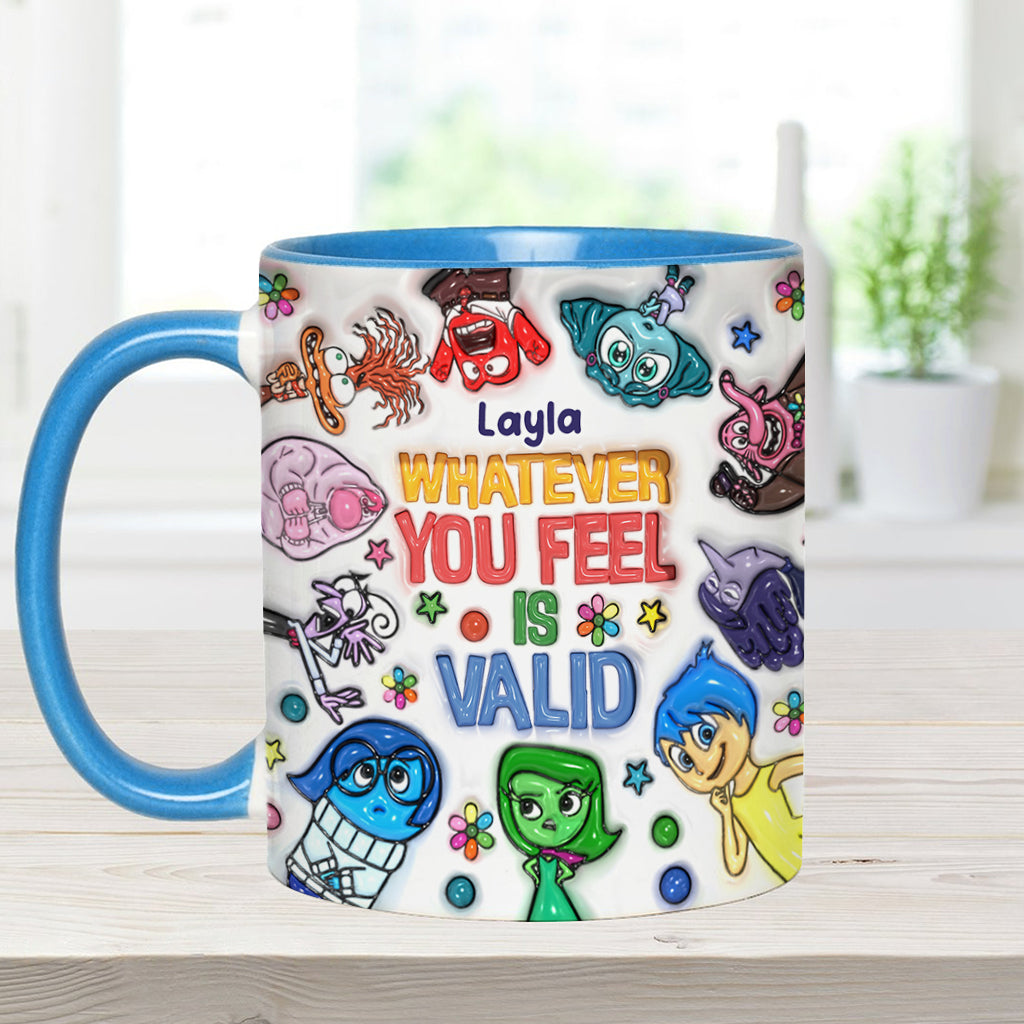 It's Ok To Feel All The Feels - Personalized Accent Mug