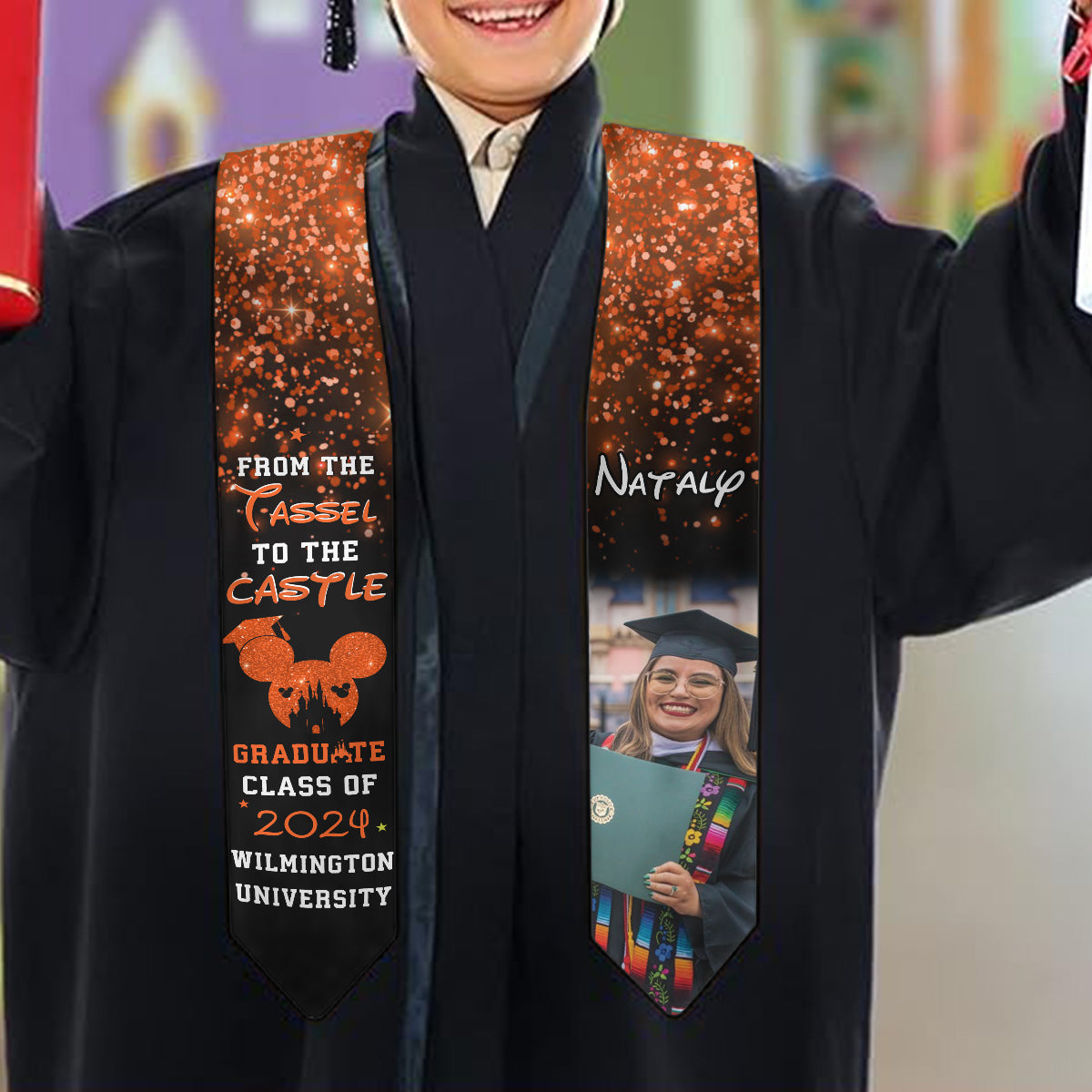 From The Tassel To The Castle - Personalized Graduation Graduation Stole