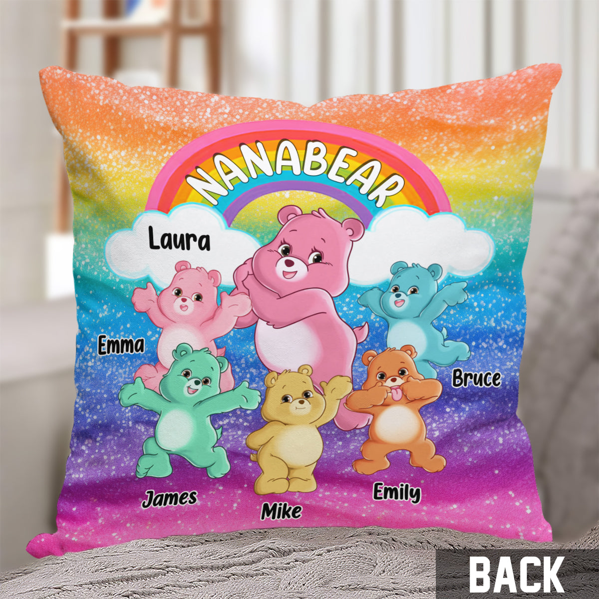 Grandmabear/Nanabear/Mamabear - Personalized Grandma Throw Pillow
