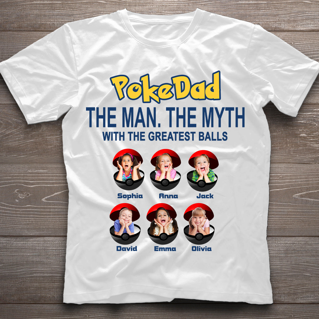 Pokedad The Man The Myth Any Title - Personalized Monster Trainer T-shirt And Hoodie