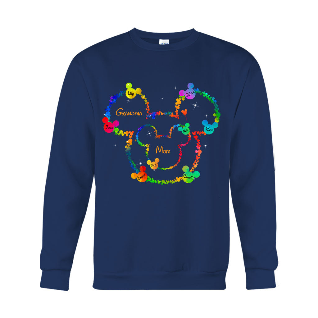 Mom Grandma Love - Personalized Mouse T-shirt And Hoodie