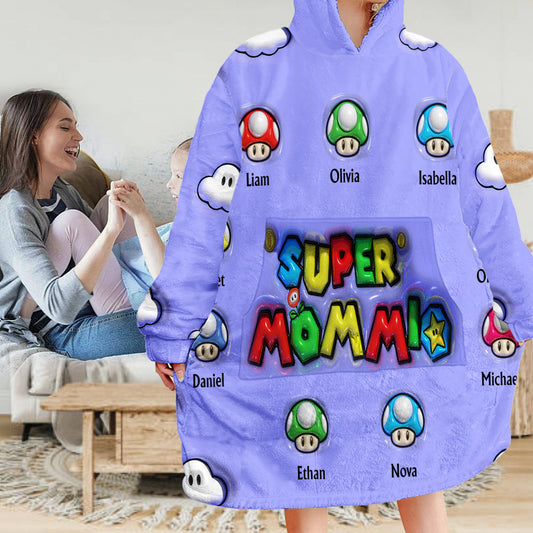 Super Mommio - Personalized Super Plumber Blanket Hoodie