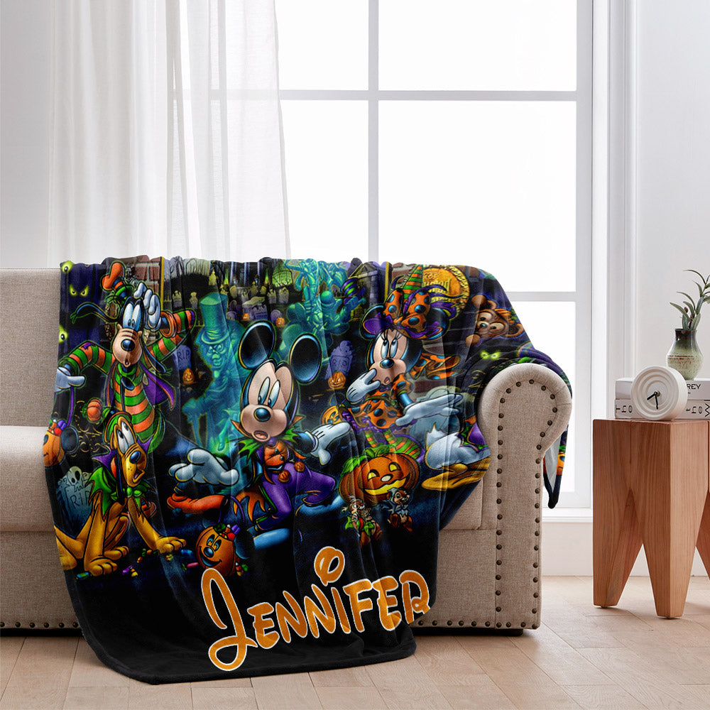 Happy Haunts Room For More - Personalized Mouse Blanket