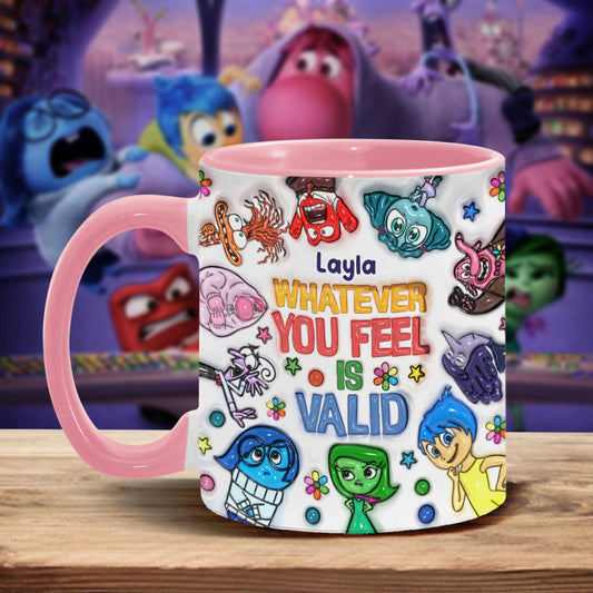 It's Ok To Feel All The Feels - Personalized Accent Mug