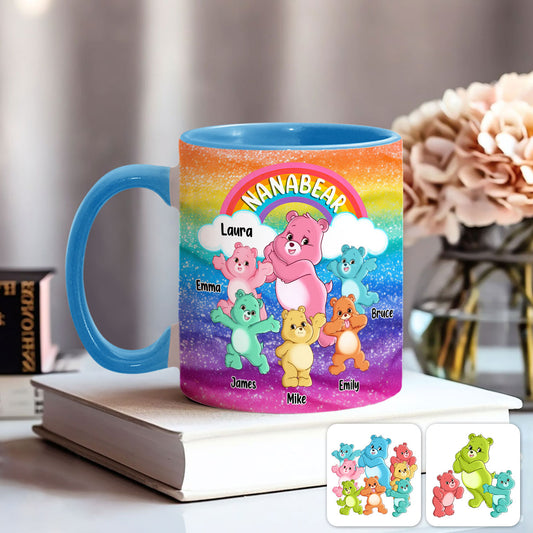 Grandmabear/Nanabear/Mamabear - Personalized Grandma Accent Mug