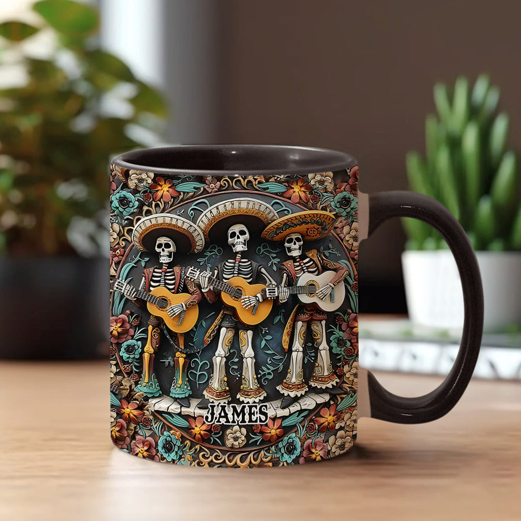 Skeleton Trio - Personalized Skull Accent Mug