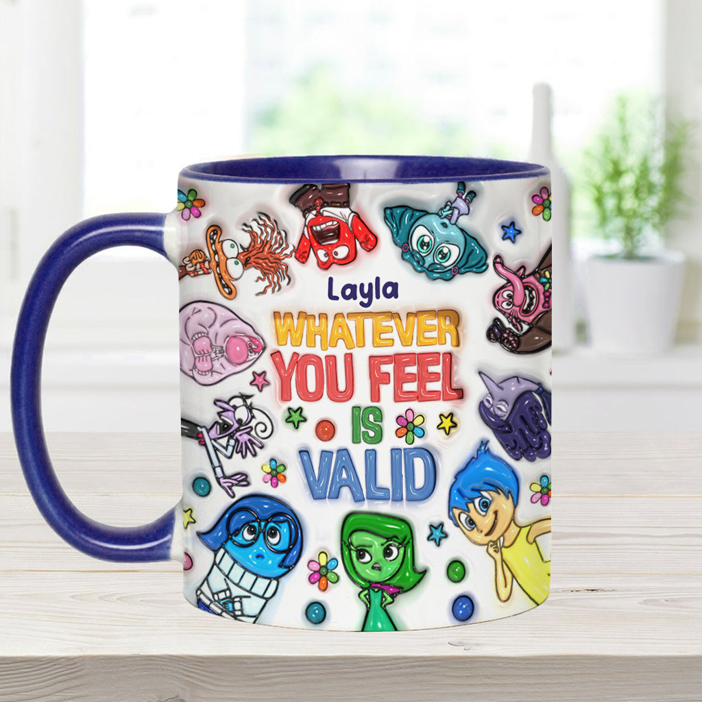 It's Ok To Feel All The Feels - Personalized Accent Mug