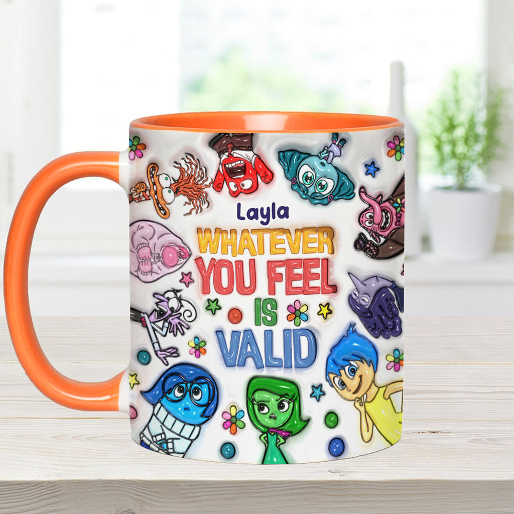 It's Ok To Feel All The Feels - Personalized Accent Mug