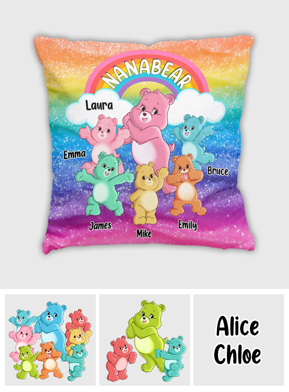 Grandmabear/Nanabear/Mamabear - Personalized Grandma Throw Pillow