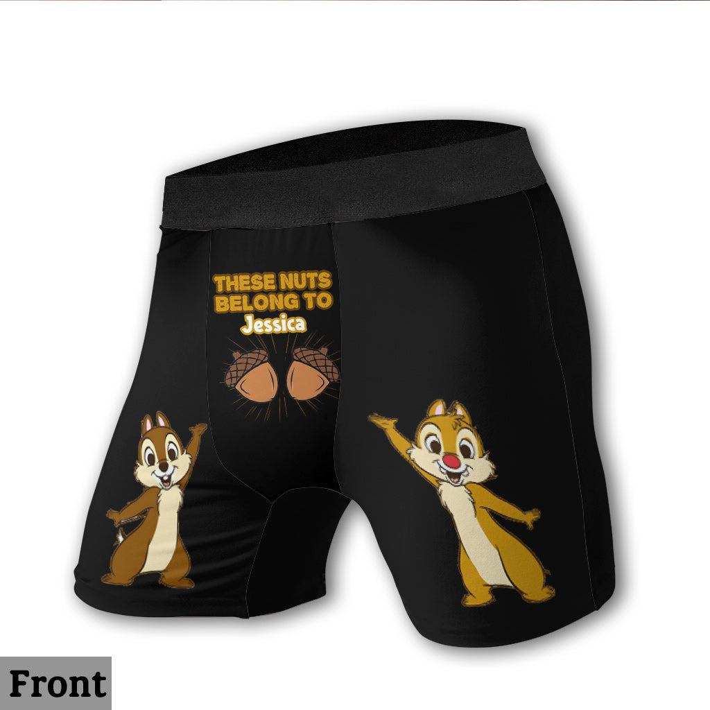 These Nuts Belong To... - Personalized Mouse Men’s Boxer Briefs