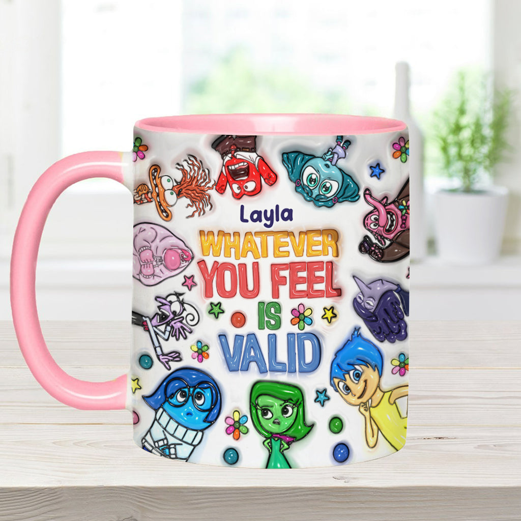 It's Ok To Feel All The Feels - Personalized Accent Mug