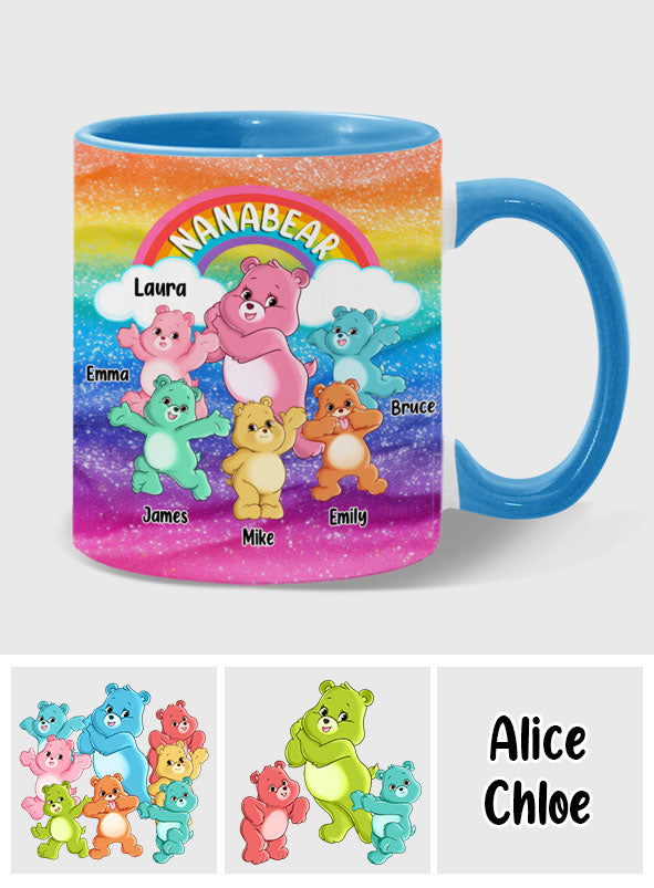 Grandmabear/Nanabear/Mamabear - Personalized Grandma Accent Mug