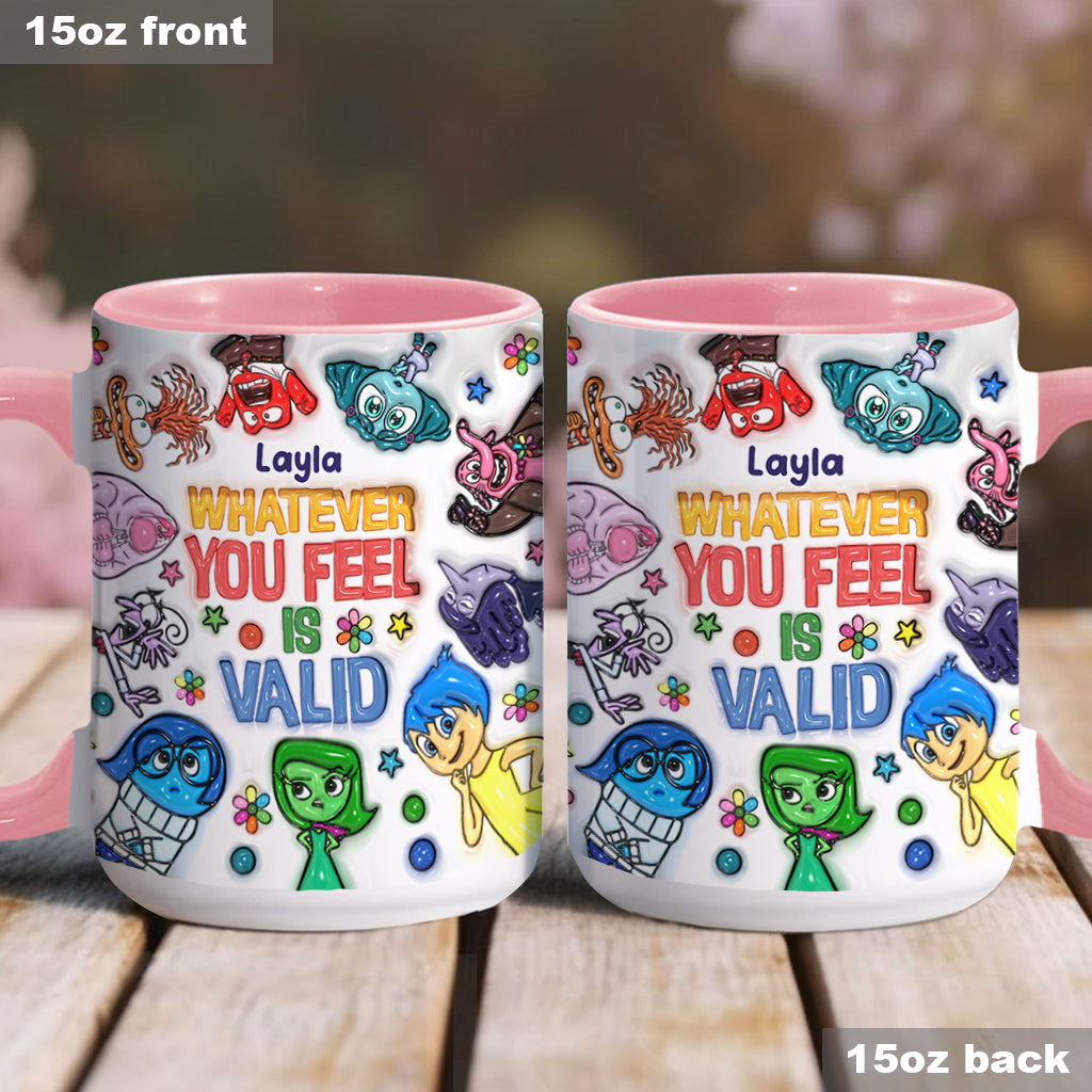 It's Ok To Feel All The Feels - Personalized Accent Mug