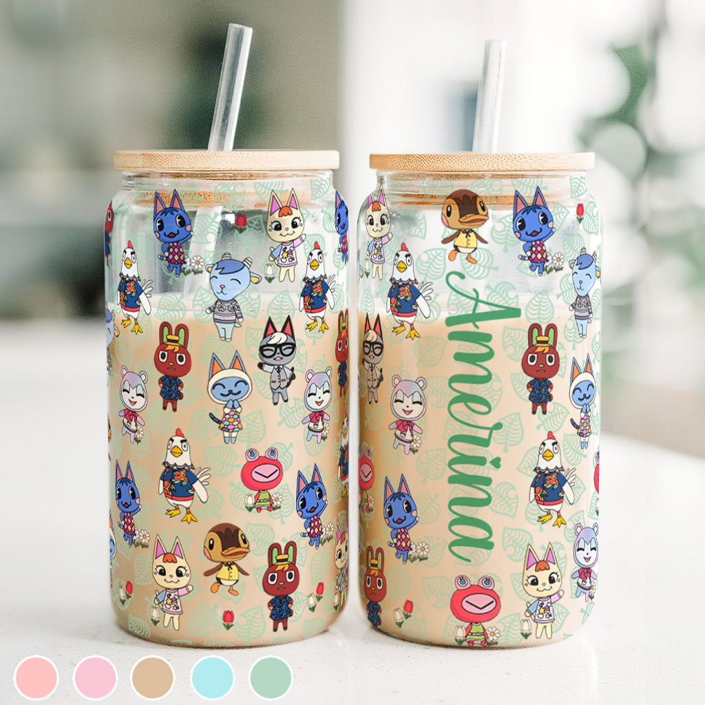 Island Critters Villagers Pick Me Up - Personalized Animal Farm Can Glass