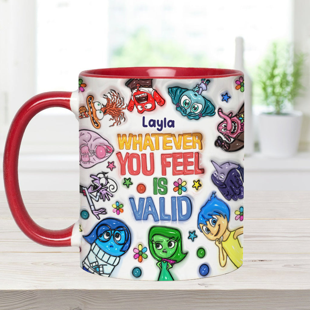 It's Ok To Feel All The Feels - Personalized Accent Mug