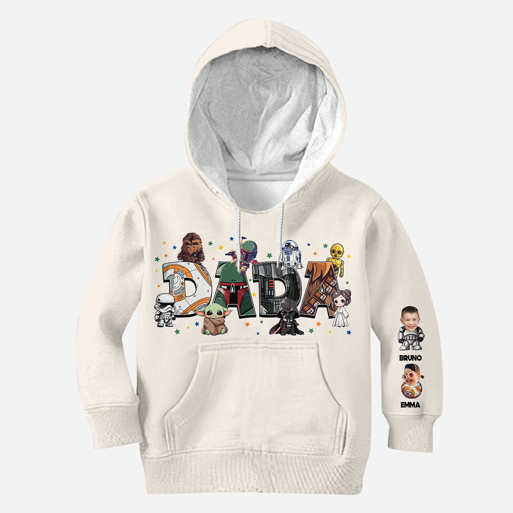 Dada Best Dad In The Galaxy Any Title - Personalized The Force All Over Shirt