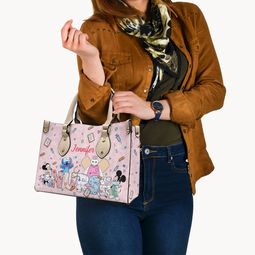 Nurse Life - Personalized Nurse Leather Handbag
