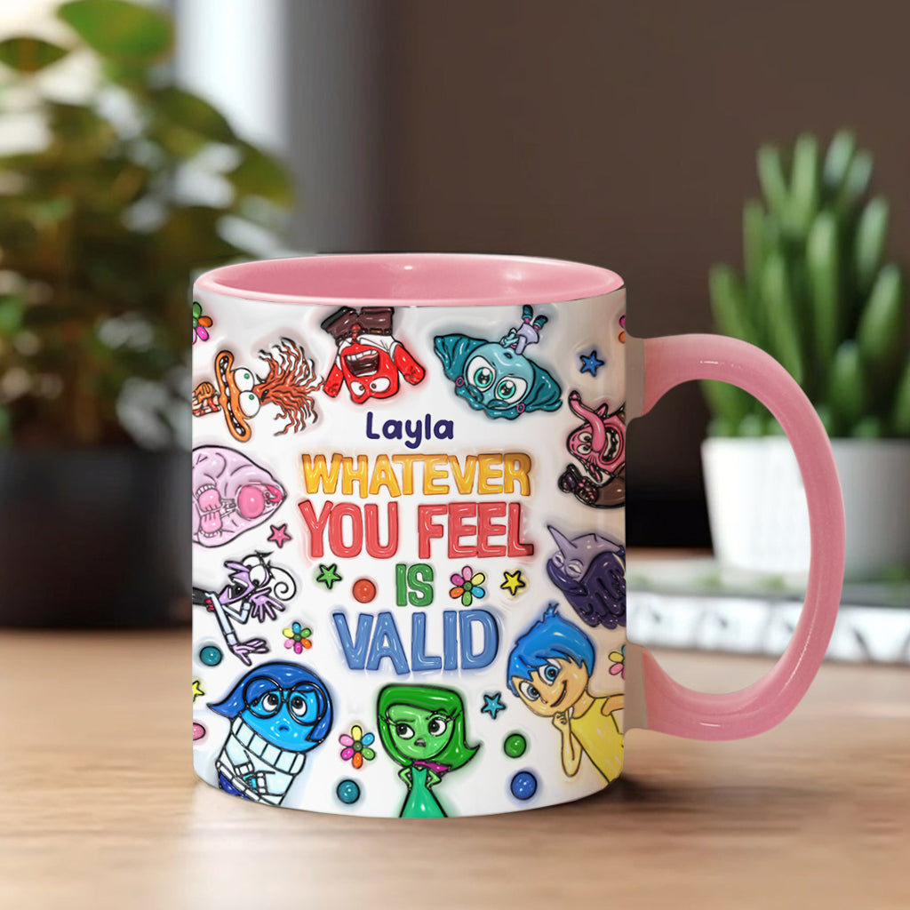 It's Ok To Feel All The Feels - Personalized Accent Mug