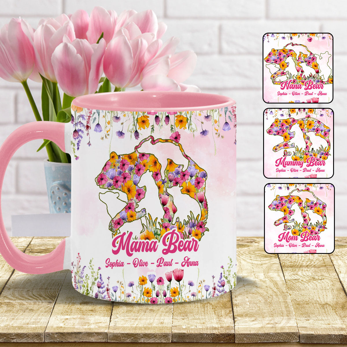 Mama Bear - Personalized Mother Accent Mug