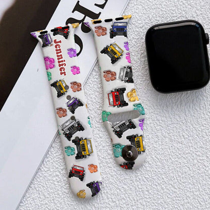 Summer Vibes I Love My J**p - Personalized Car Apple Watch Band