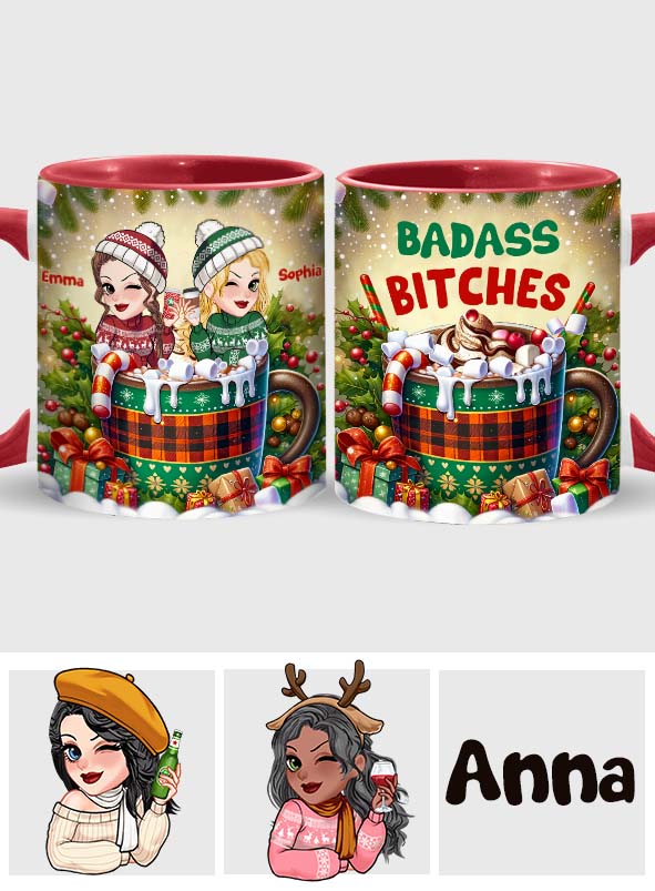Badass Bitches - Personalized Bestie Accent Mug