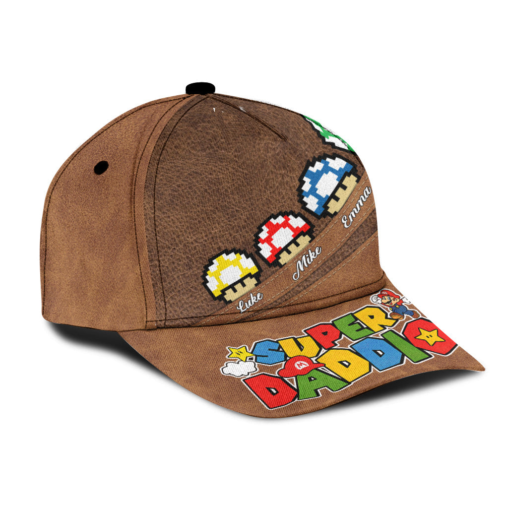 Super Daddio Baby Mushroom - Personalized Super Plumber Classic Cap