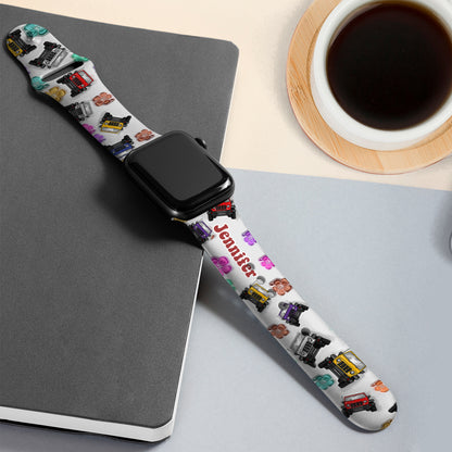 Summer Vibes I Love My J**p - Personalized Car Apple Watch Band