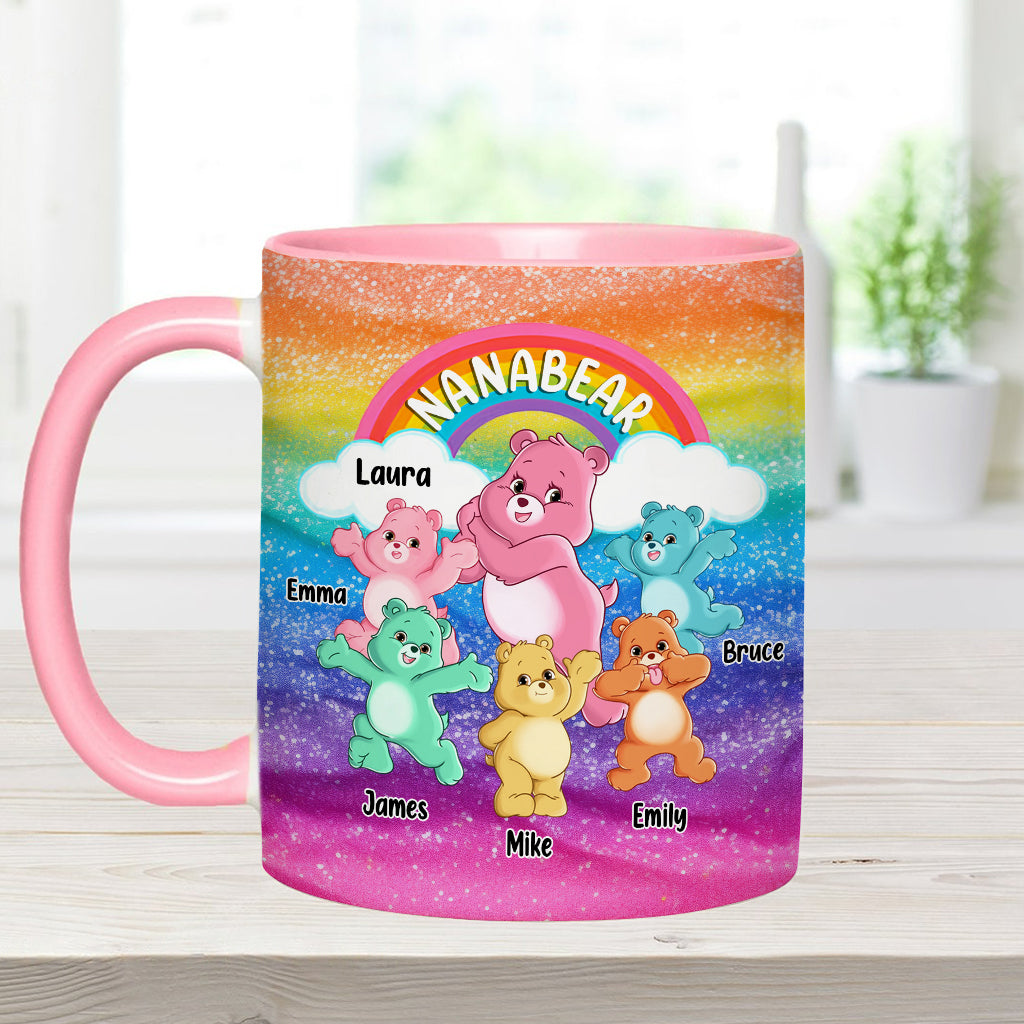 Grandmabear/Nanabear/Mamabear - Personalized Grandma Accent Mug