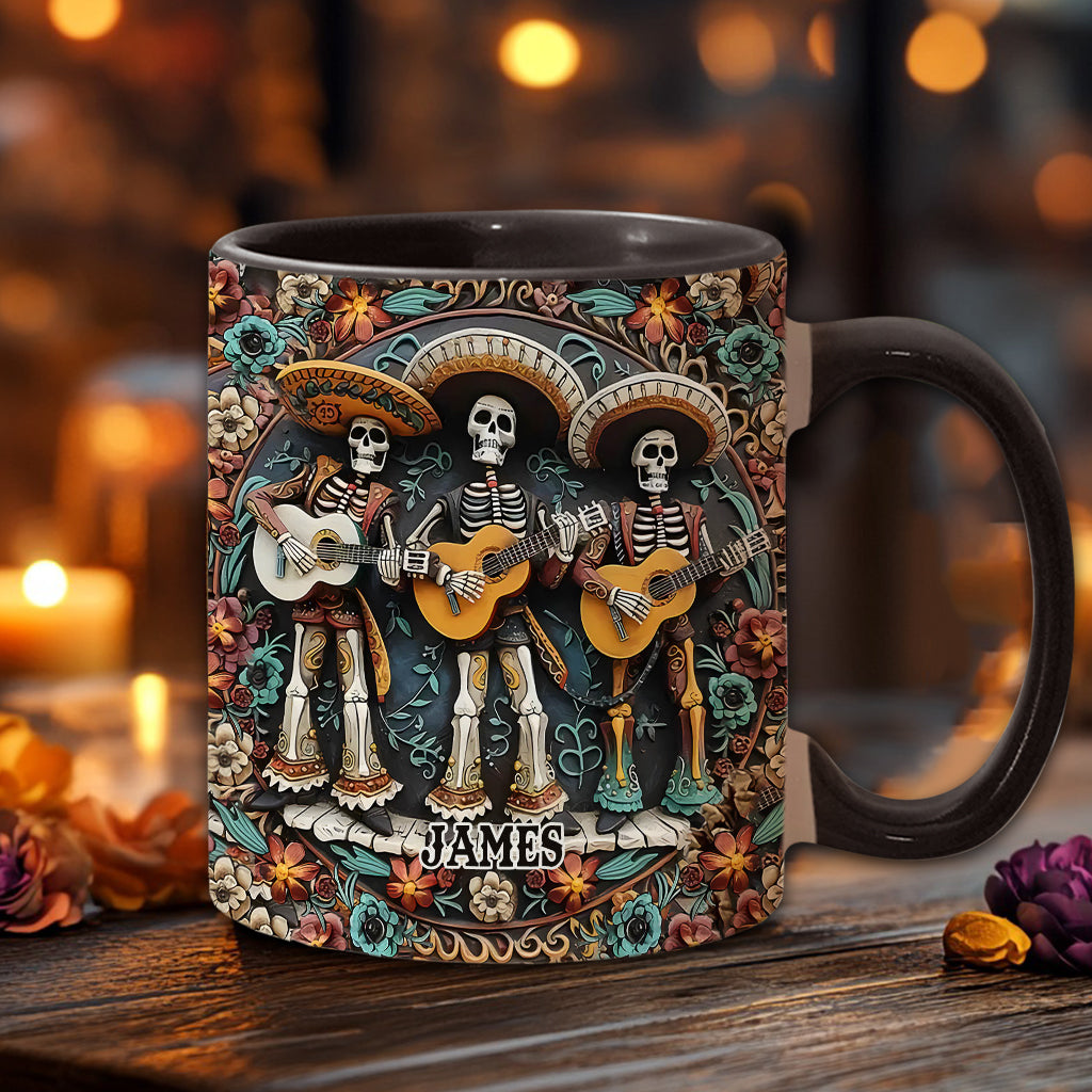 Skeleton Trio - Personalized Skull Accent Mug