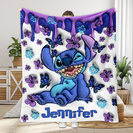 Purple Ohana - Personalized Ohana Blanket