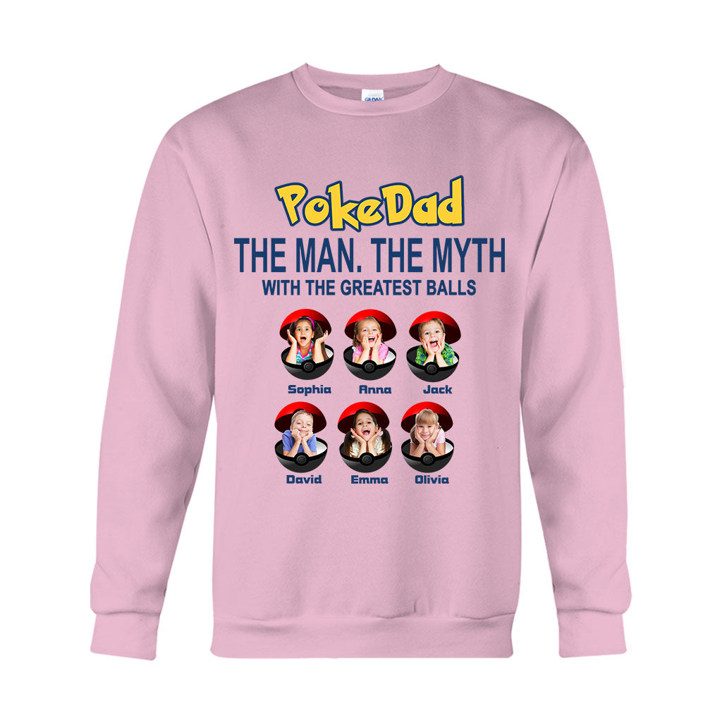 Pokedad The Man The Myth Any Title - Personalized Monster Trainer T-shirt And Hoodie