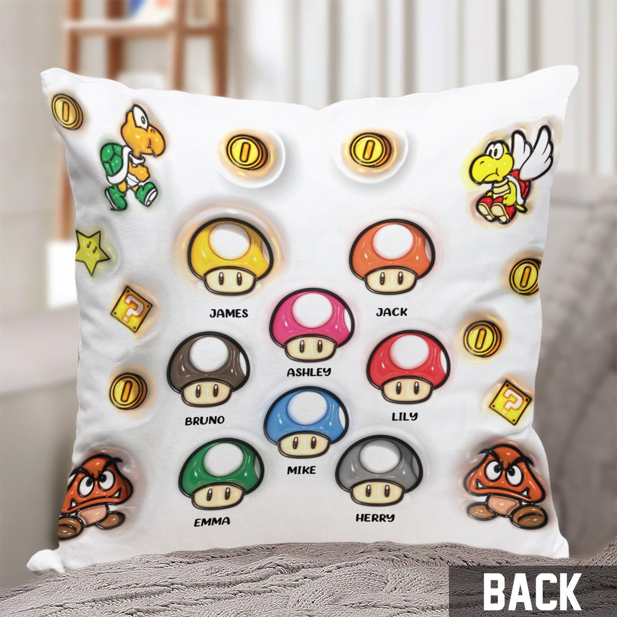 Super Daddio - Personalized Super Plumber Throw Pillow