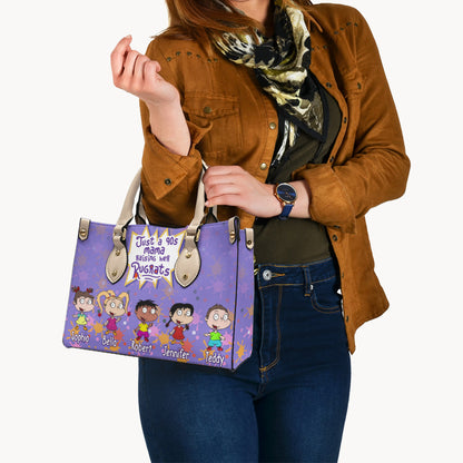 Just A Mama Raise Rugrats - Personalized 90's Cartoon Leather Handbag