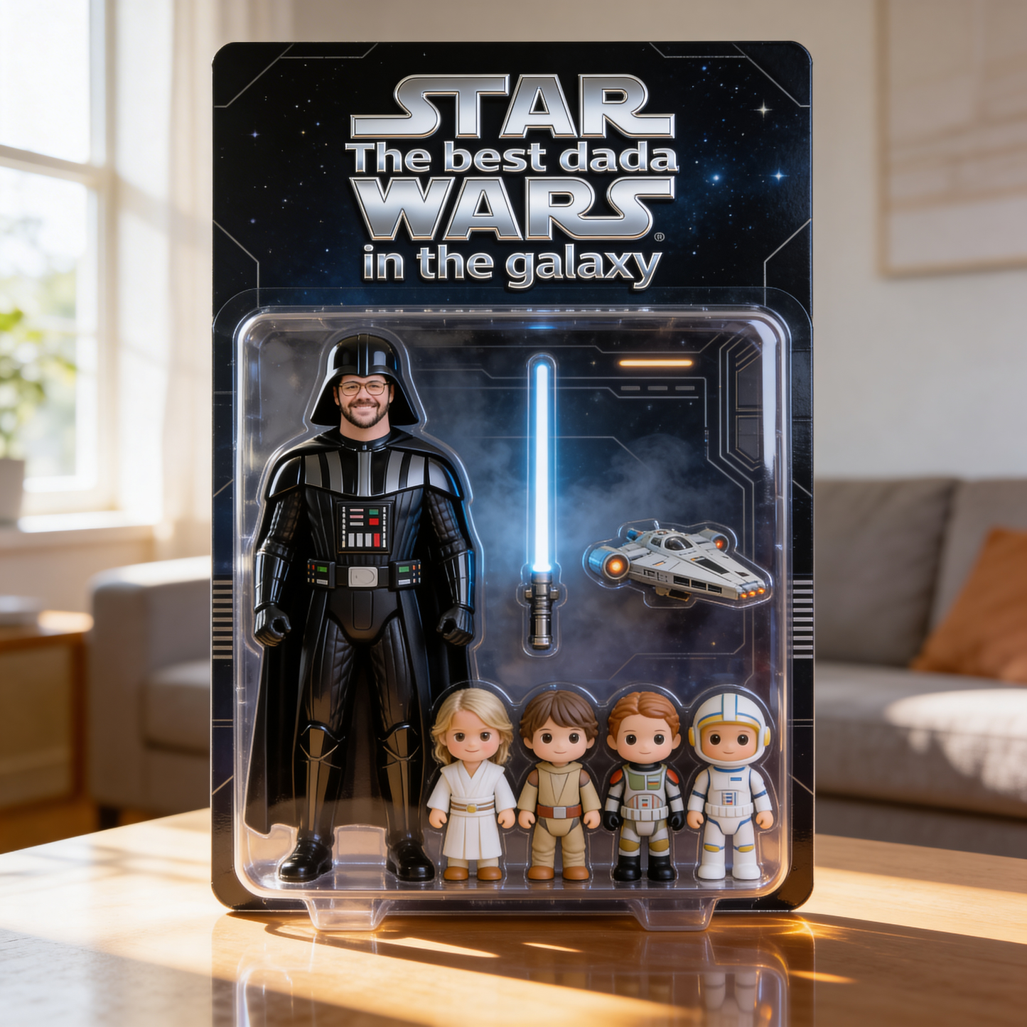 Gift for Dad, Best Dad In The Galaxy, Drive Safe Dad - Personalized The Force Custom Shaped Acrylic Plaque