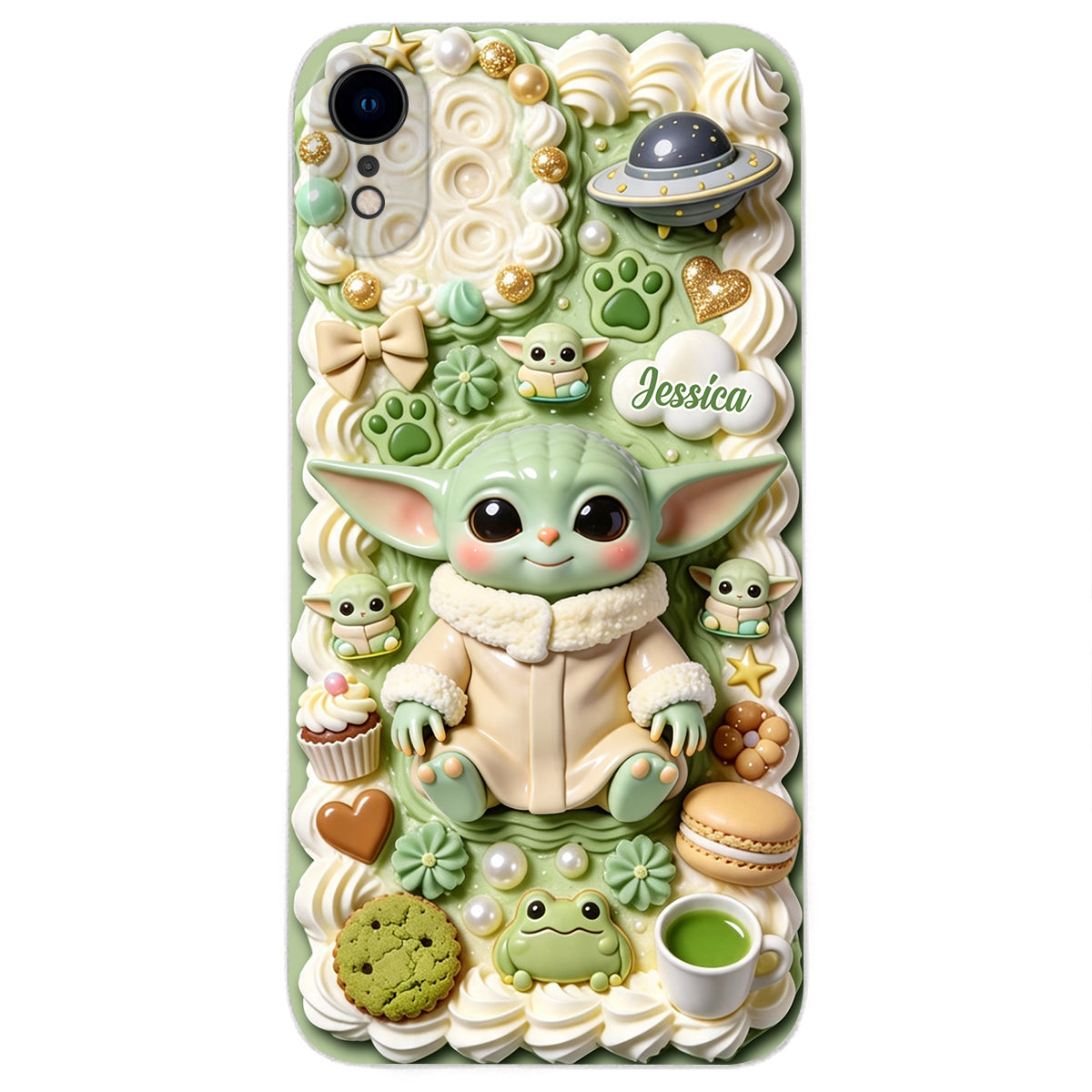Tiny Guardian Galaxy - Personalized The Force 3D Embossed Leather Phone Case