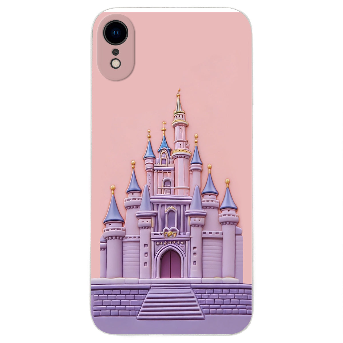 Magical Castle Friends Leather Phone Case & Charm Set - Personalized Mouse 3D Embossed Leather Phone Case