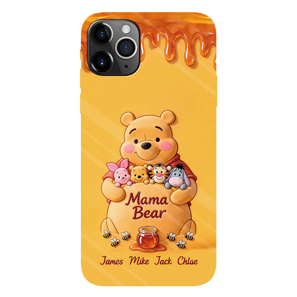 Mama Bear - Personalized Yellow Bear Full Print Phone Case