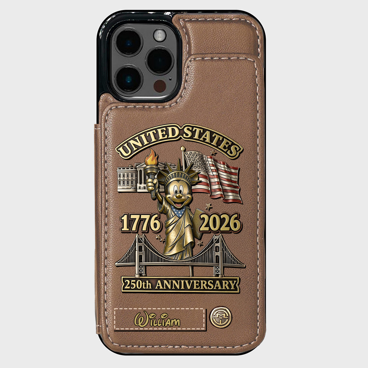 250 Years Of Freedom 1776 2026 - Personalized Mouse Wallet Phone Case