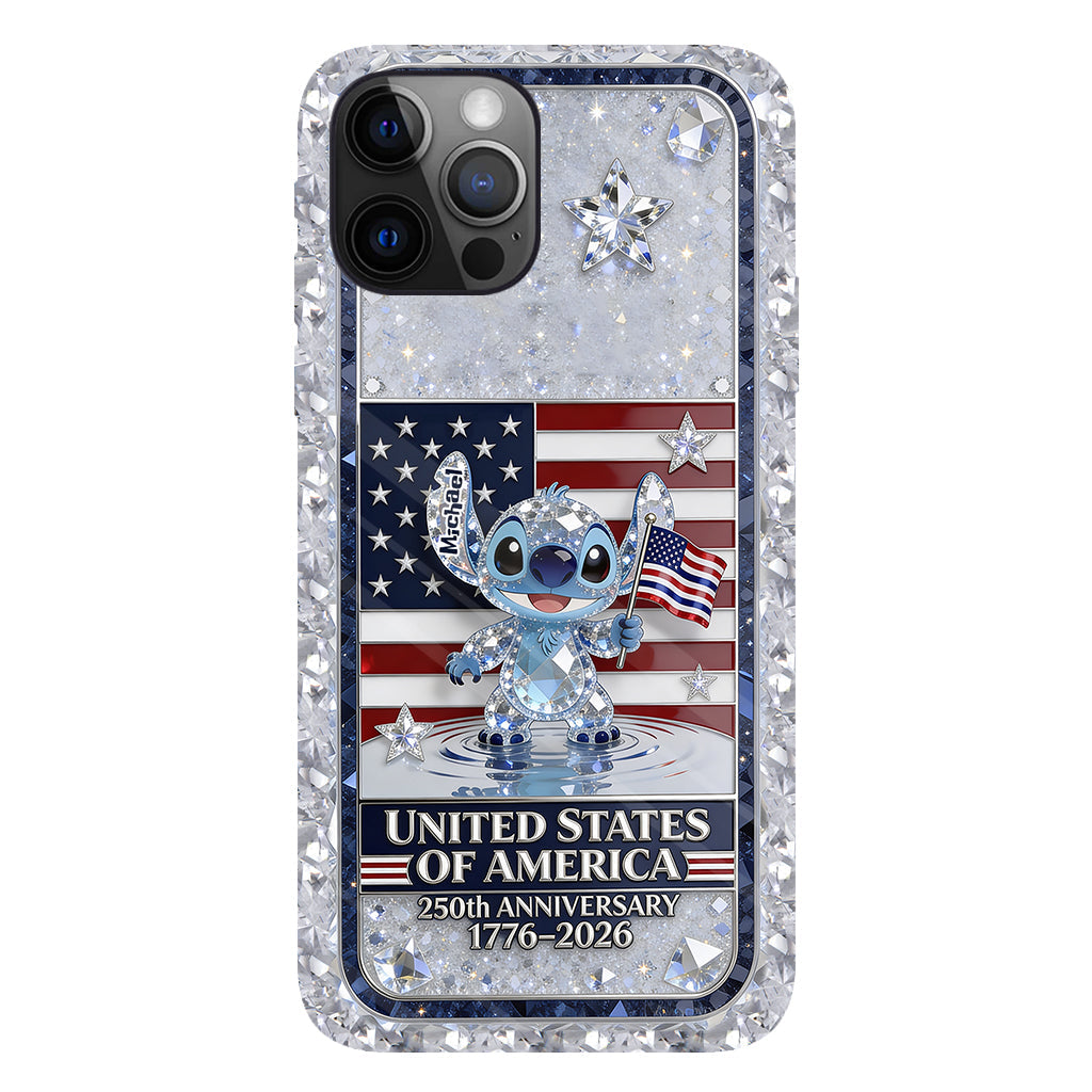 USA 250th Anniversary Cute Cartoon - Personalized Ohana Full Print Phone Case