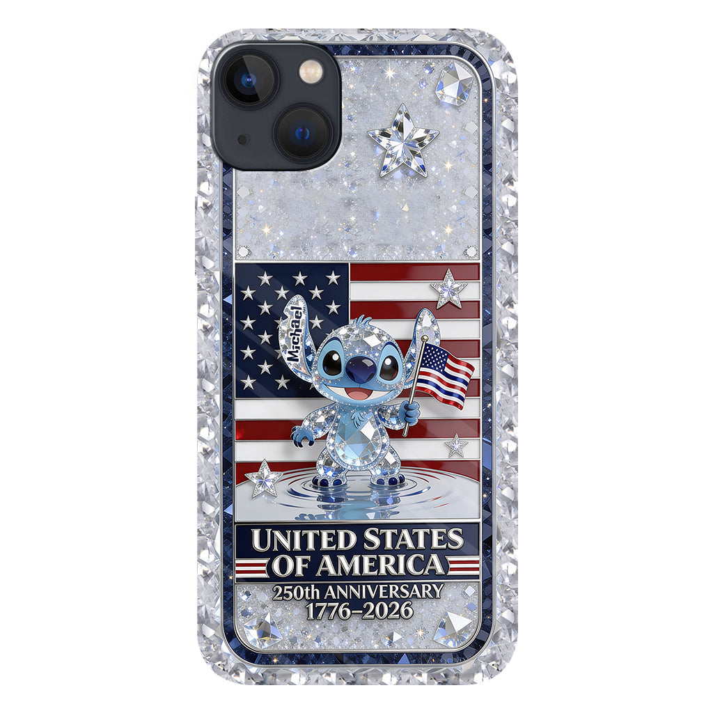 USA 250th Anniversary Cute Cartoon - Personalized Ohana Full Print Phone Case