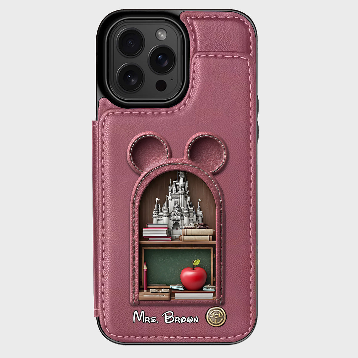 Mouse Ears Teacher - Personalized Teacher Wallet Phone Case