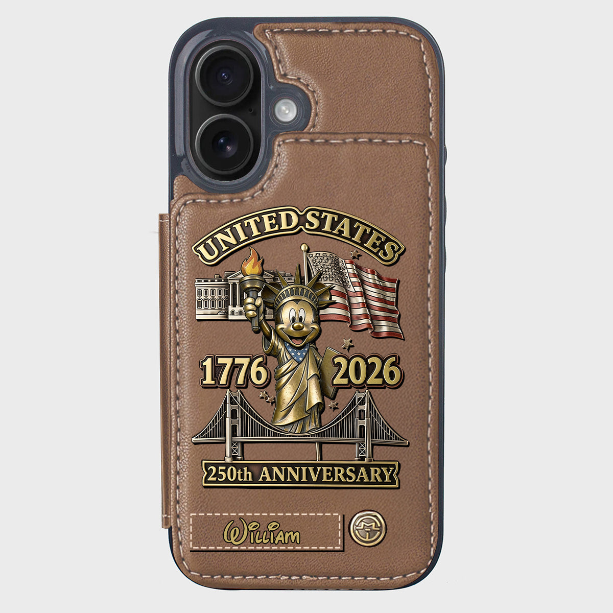 250 Years Of Freedom 1776 2026 - Personalized Mouse Wallet Phone Case