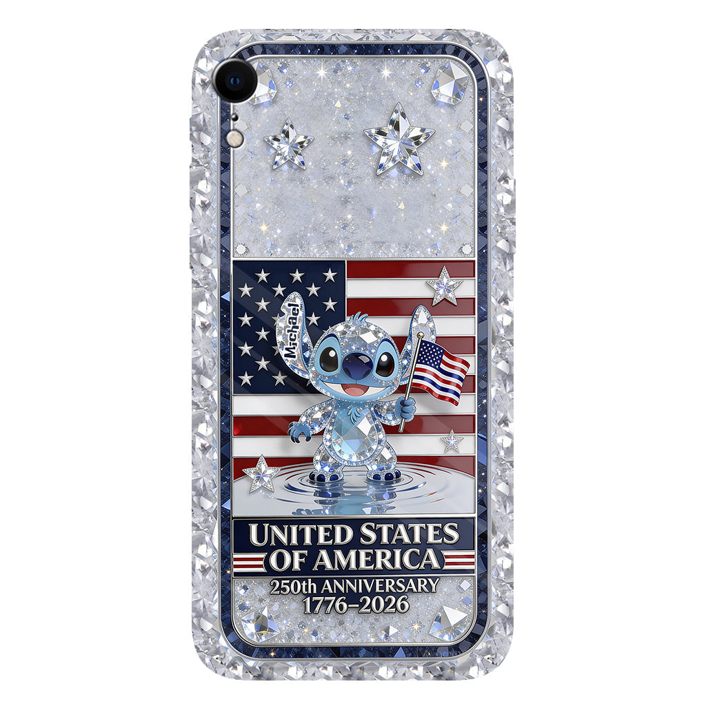 USA 250th Anniversary Cute Cartoon - Personalized Ohana Full Print Phone Case