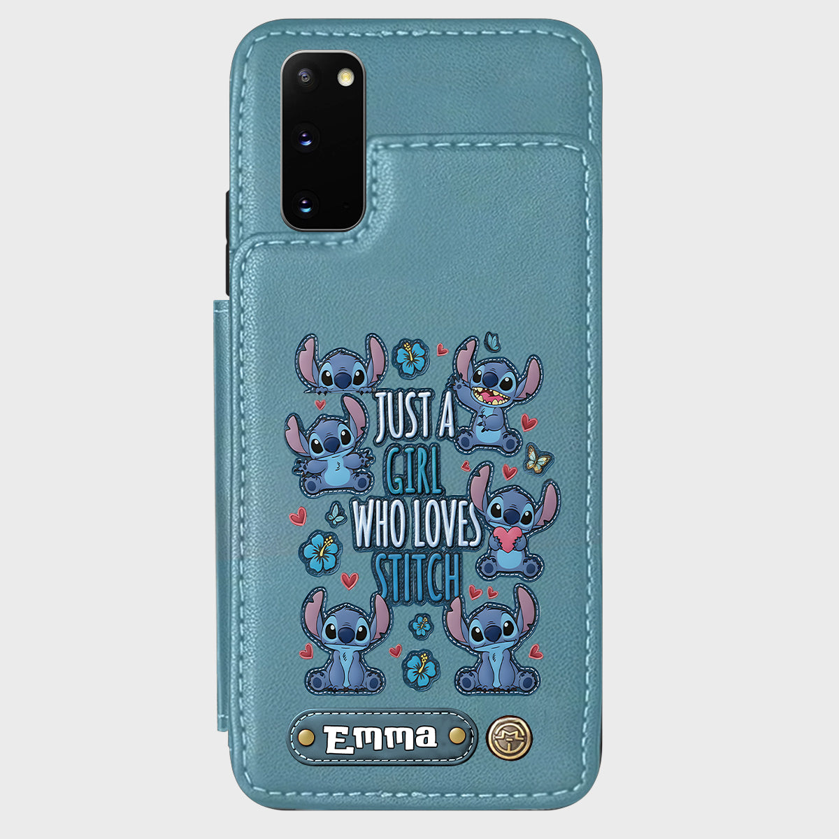Just A Girl Who Loves Stitch - Personalized Ohana Wallet Phone Case
