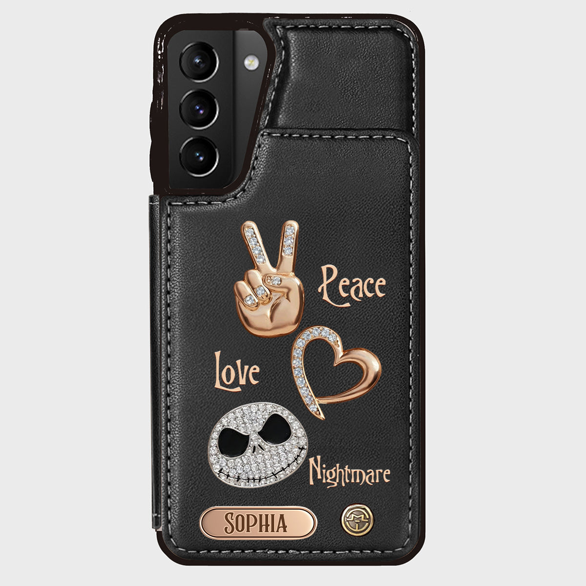 Peace Love Nightmare - Personalized Nightmare Wallet Phone Case